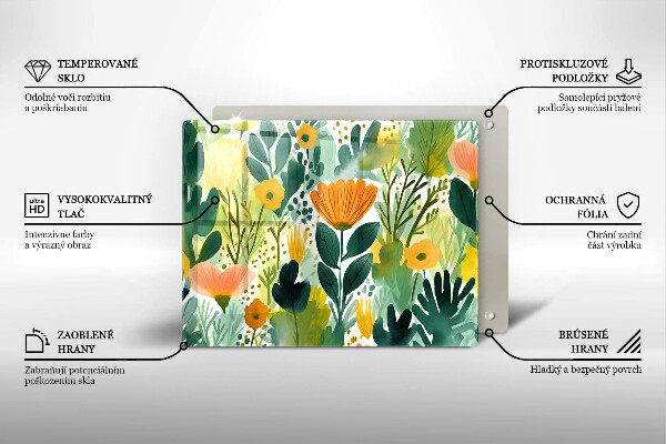 Cobertura de indução Flores pintadas