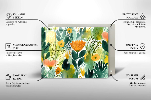 Cobertura de indução Flores pintadas