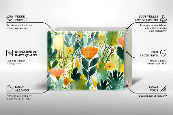 Cobertura de indução Flores pintadas