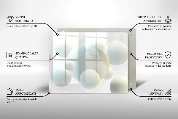 Cobertura de indução Esferas 3D modernas