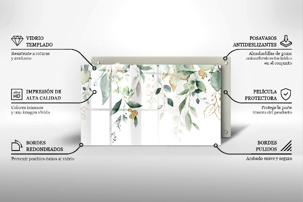 Cobertura de indução Folhas de aquarela