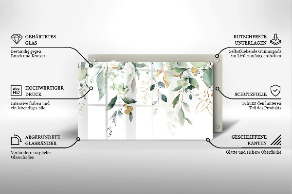 Cobertura de indução Folhas de aquarela