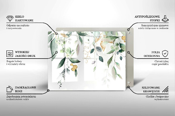 Cobertura de indução Folhas de aquarela