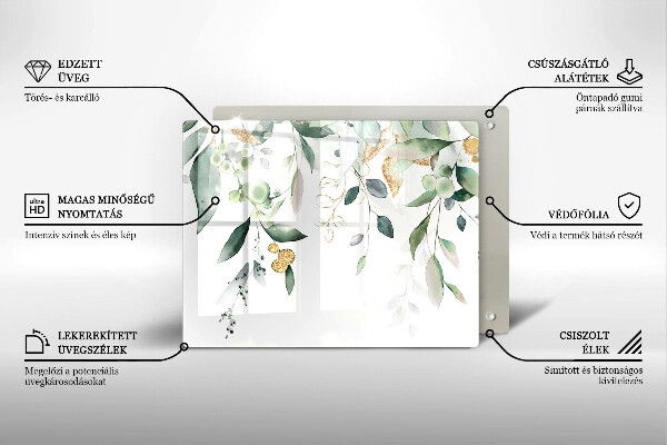 Cobertura de indução Folhas de aquarela