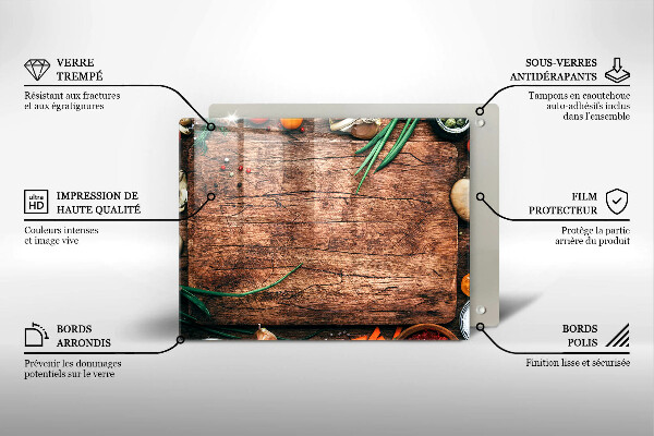 Tampa de parede do fogão a gás Tábua de cozinha de madeira