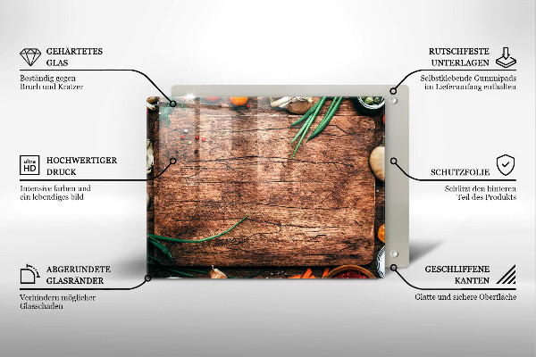 Tampa de parede do fogão a gás Tábua de cozinha de madeira