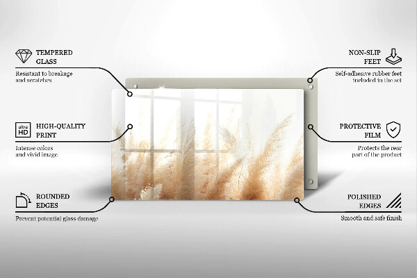 Tampa de parede do fogão a gás Capim-dos-pampas