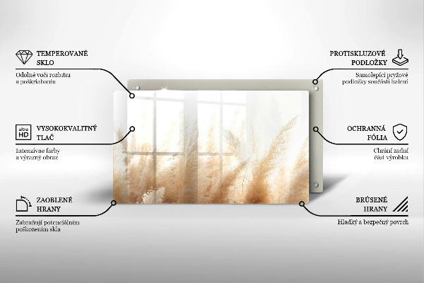 Tampa de parede do fogão a gás Capim-dos-pampas