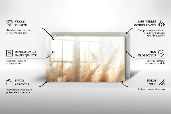 Tampa de parede do fogão a gás Capim-dos-pampas