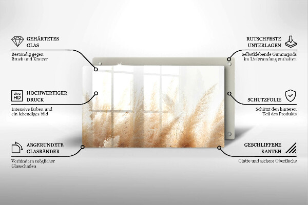 Tampa de parede do fogão a gás Capim-dos-pampas