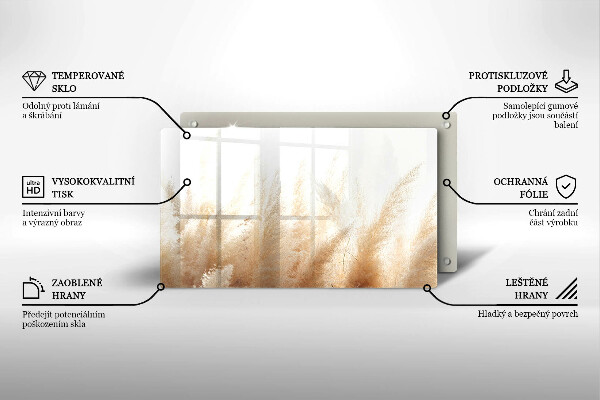 Tampa de parede do fogão a gás Capim-dos-pampas