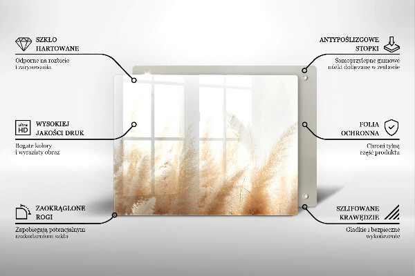 Tampa de parede do fogão a gás Capim-dos-pampas