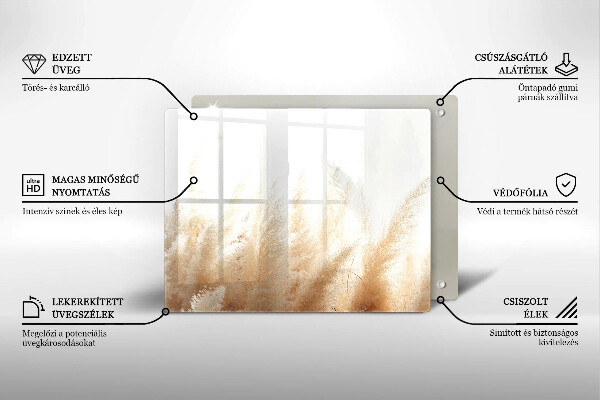 Tampa de parede do fogão a gás Capim-dos-pampas