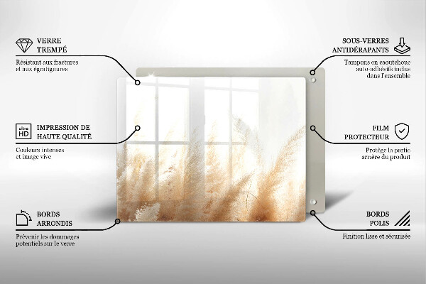 Tampa de parede do fogão a gás Capim-dos-pampas
