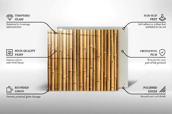 Tábua protetora Bambu boho natural