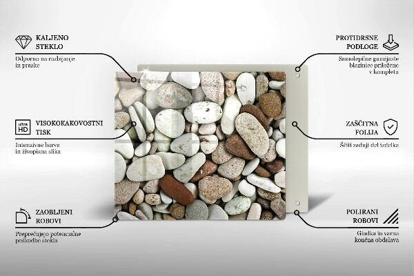 Tábua protetora Fundo de pequenas pedras