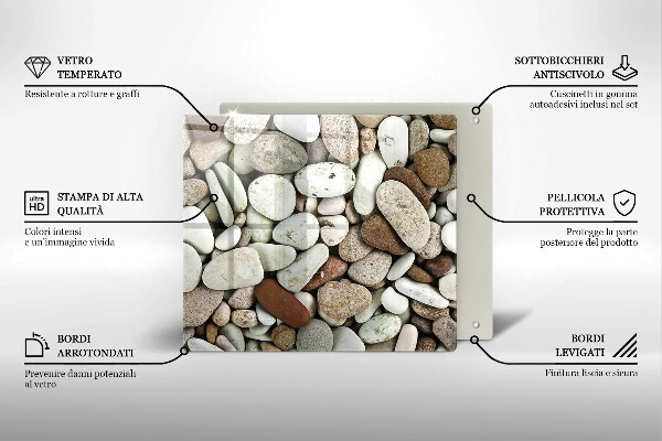 Tábua protetora Fundo de pequenas pedras