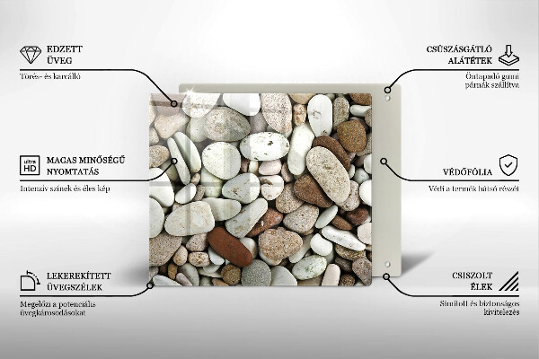 Tábua protetora Fundo de pequenas pedras