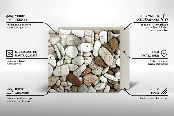 Tábua protetora Fundo de pequenas pedras