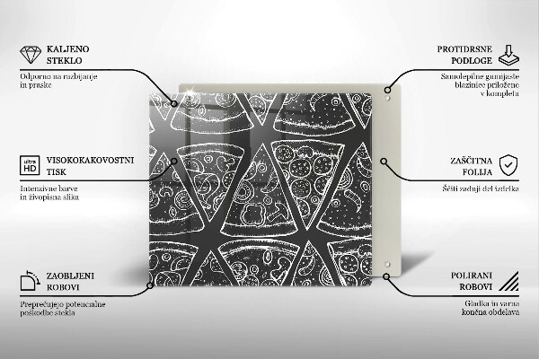 Protetor placa de indução Ilustração de pizza