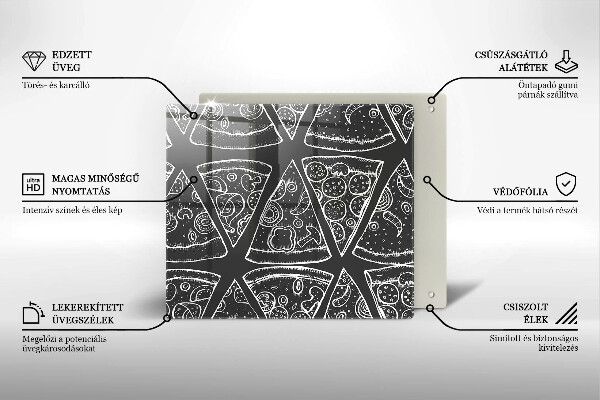 Protetor placa de indução Ilustração de pizza