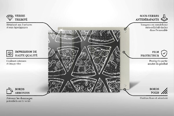 Protetor placa de indução Ilustração de pizza