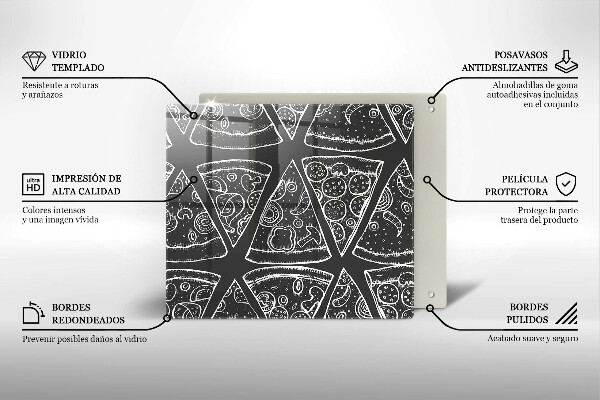 Protetor placa de indução Ilustração de pizza