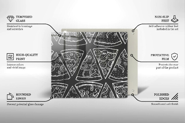 Protetor placa de indução Ilustração de pizza