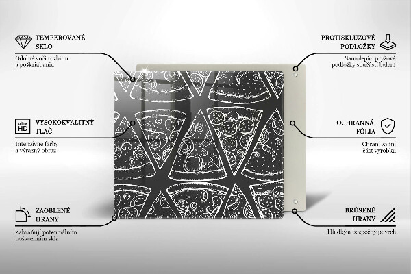 Protetor placa de indução Ilustração de pizza