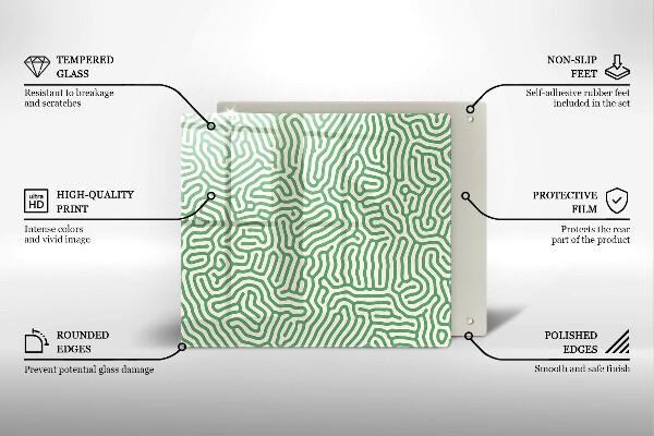 Protetor placa de indução Linhas abstratas