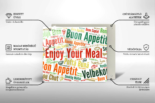 Tábua protetora Bon appetit legendas idiomas