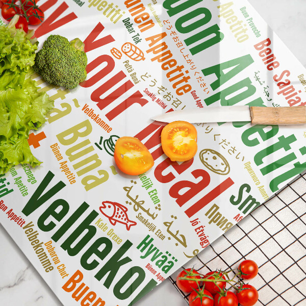 Tábua protetora Bon appetit legendas idiomas