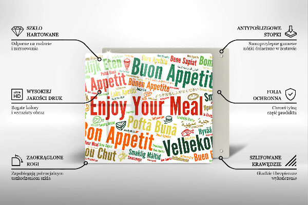 Tábua protetora Bon appetit legendas idiomas