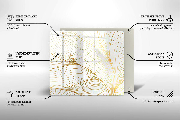 Protetor placa indução Padrão de linha moderno