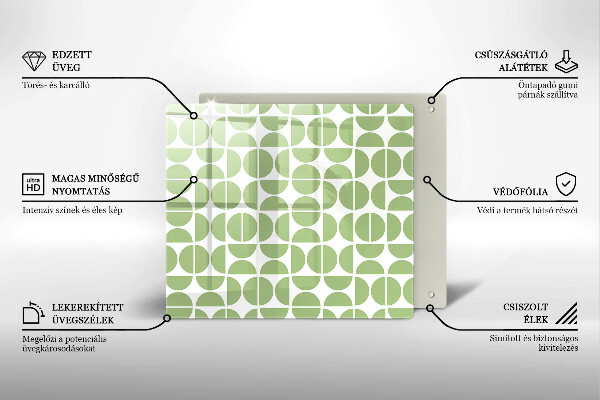 Tábua protetora Padrão de formas boho