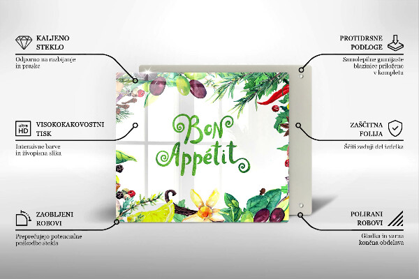 Protetor placa de indução A inscrição Bon Appetit