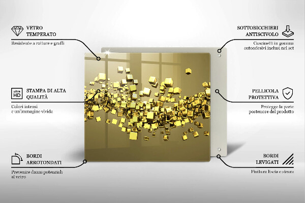 Tábua protetora Geometria 3D abstrata