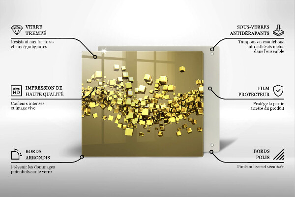 Tábua protetora Geometria 3D abstrata