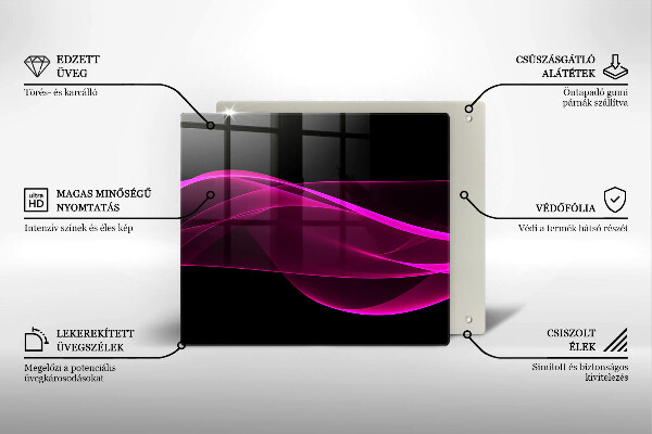 Protetor placa de indução Abstração rosa