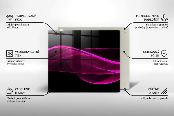 Protetor placa de indução Abstração rosa