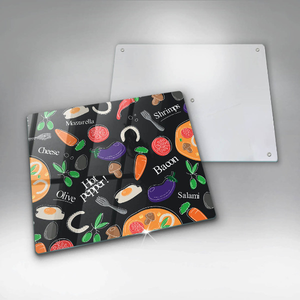 Protetor placa indução Ilustração de alimentos