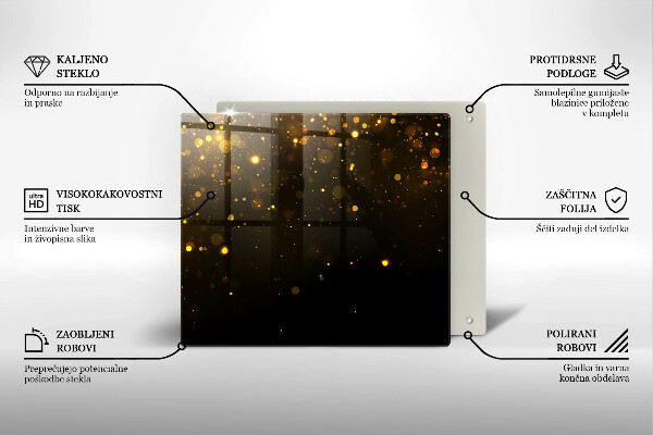 Protetor placa indução Glitter dourado