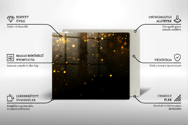 Protetor placa indução Glitter dourado