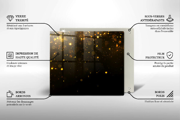 Protetor placa indução Glitter dourado