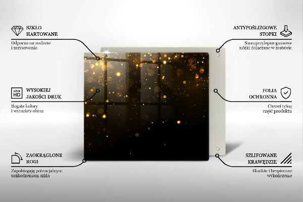 Protetor placa indução Glitter dourado