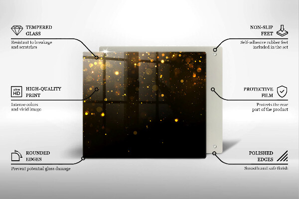 Protetor placa indução Glitter dourado