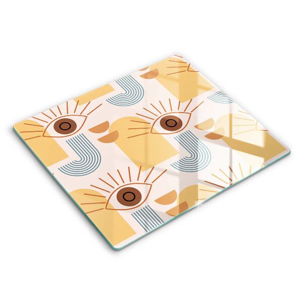 Protetor placa de indução Olhos com padrão boho