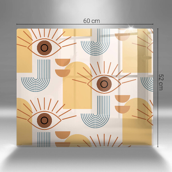 Protetor placa de indução Olhos com padrão boho