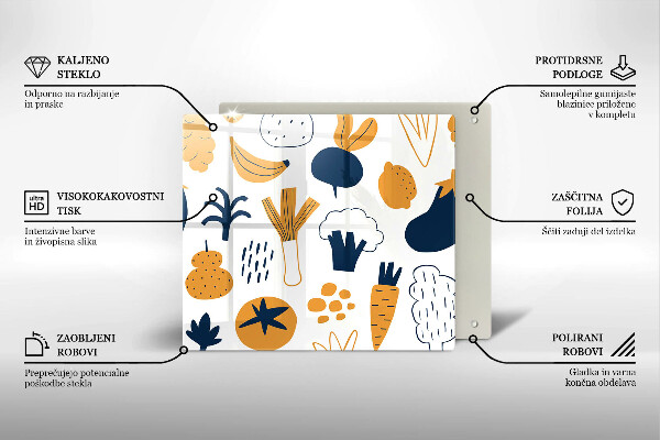 Protetor placa indução Ilustração de alimentos