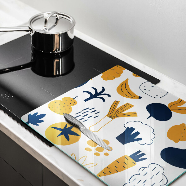 Protetor placa indução Ilustração de alimentos